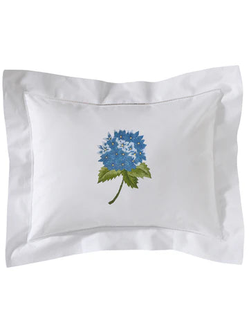 Boudoir Pillow Cover, Embroidered with Hem Stitch