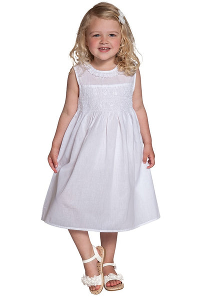 Christie White Cotton Dress, Lace