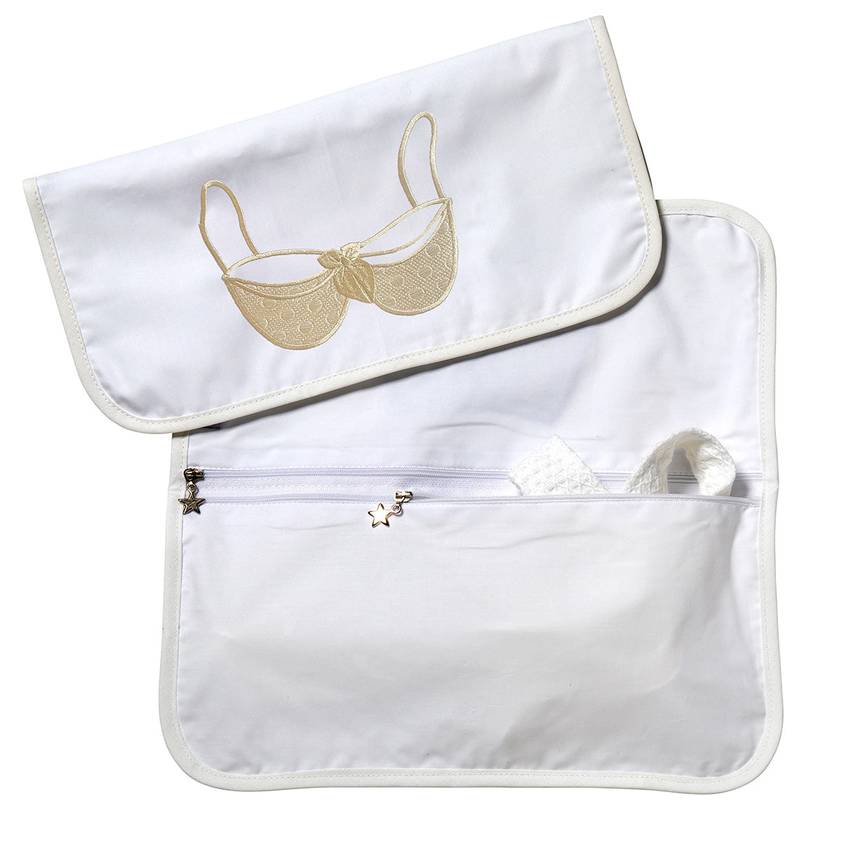 Travel Lingerie Bag, Cotton Percale, Bra & Undies