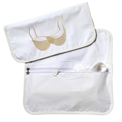 Travel Lingerie Bag, Cotton Percale, Bra & Undies