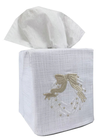 Tissue Box Cover, Holiday Yellow Lab