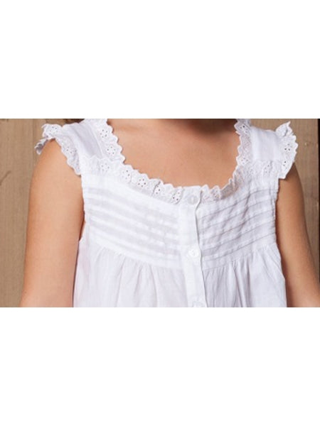 Jessie White Cotton Dress, Ruffle