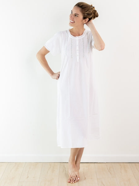 Lynn White Cotton Nightgown