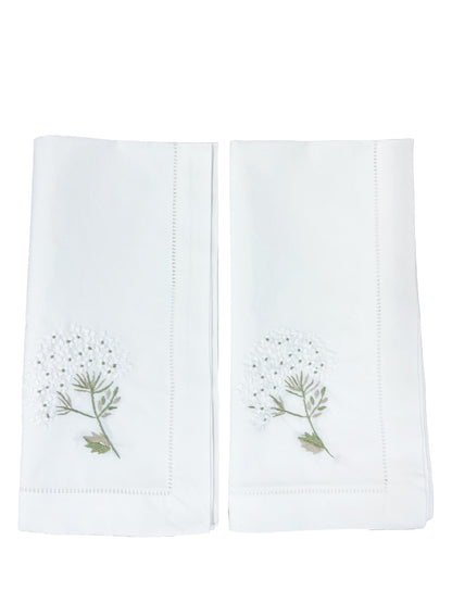 Dinner Napkin, Hydrangea (White), Set of 2
