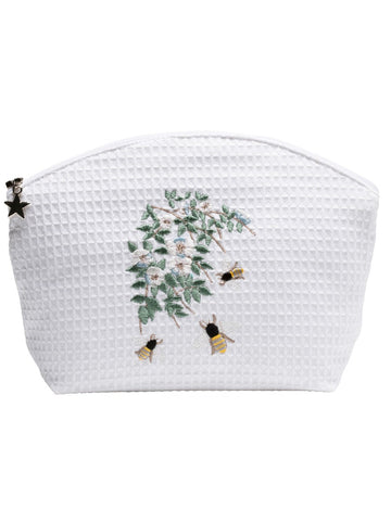 Cosmetic Bag (Medium), Embroidered Bees