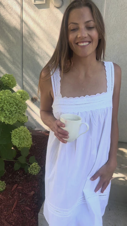 Maeve White Cotton Nightgown