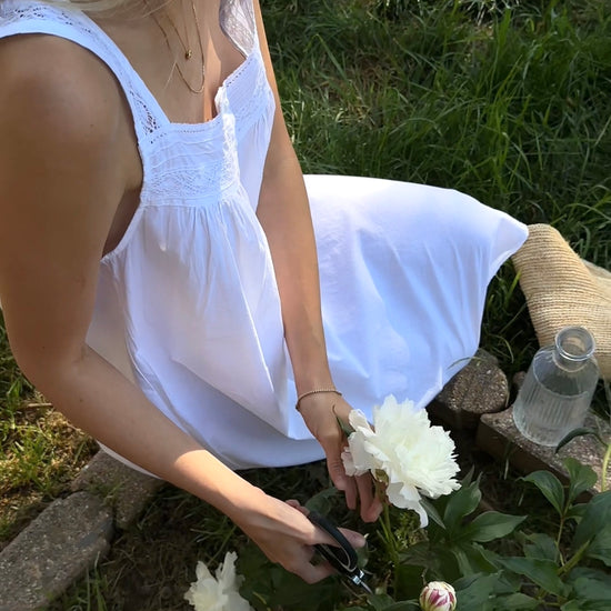 joy white cotton nightgown