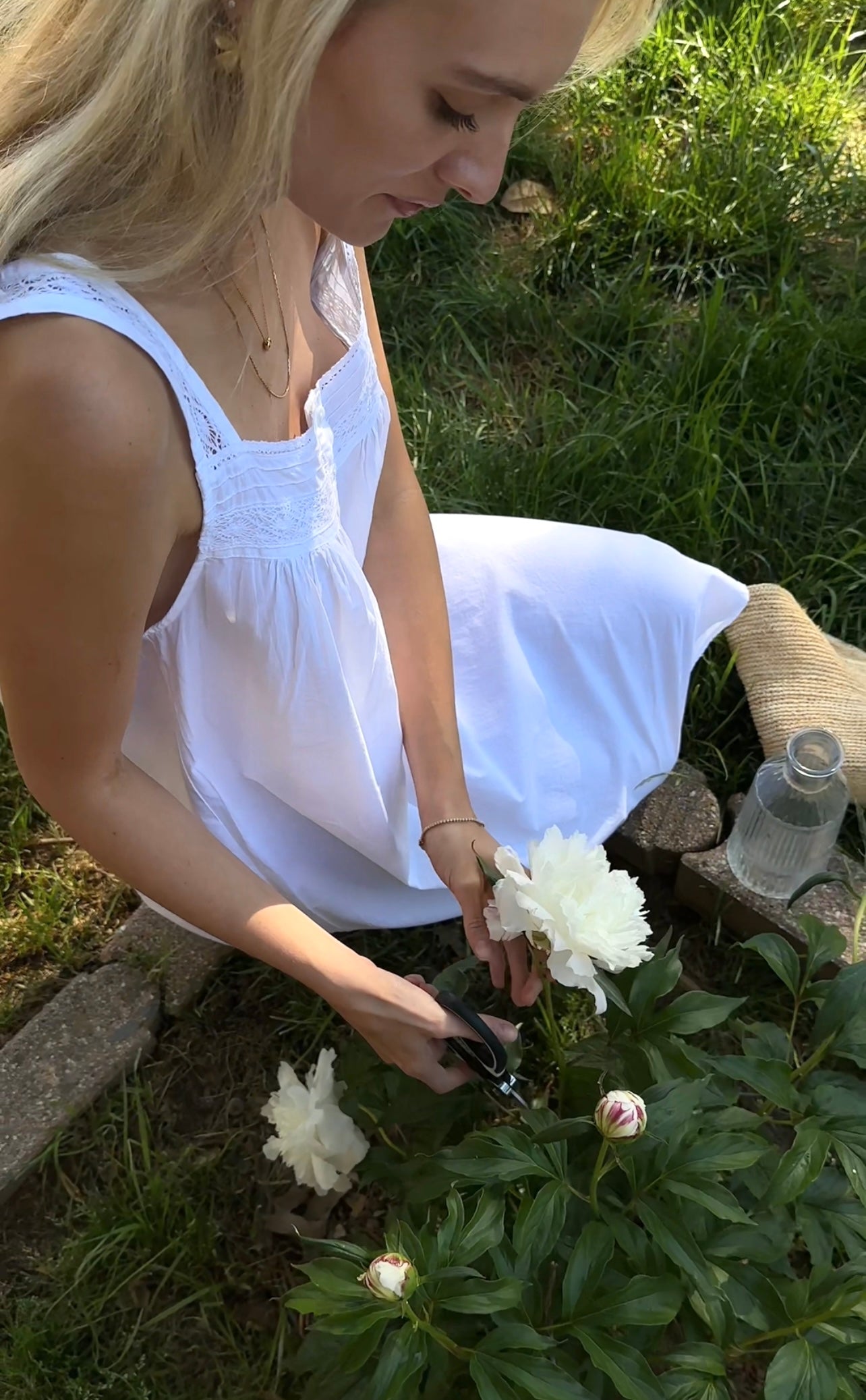 joy white cotton nightgown