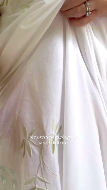 Jane White Cotton Nightgown