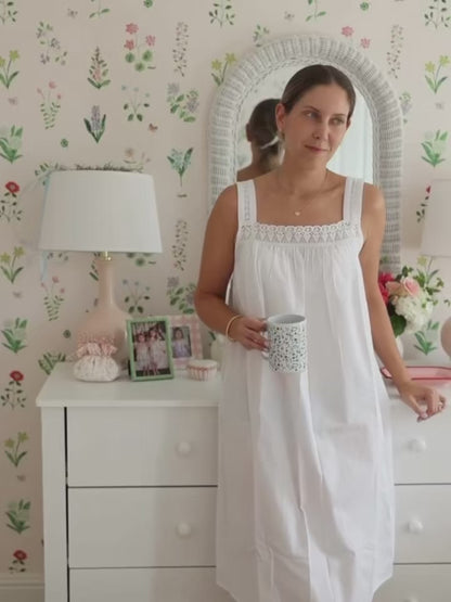 Maureen White Cotton Nightgown