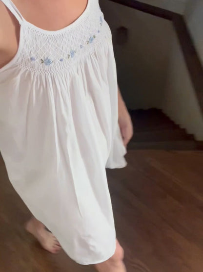 Grace White Cotton Nightgown
