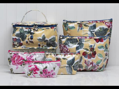 Cosmetic Bag (Small), Magenta Blossom