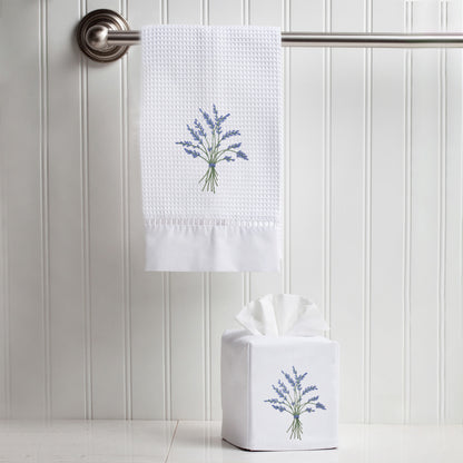 Guest Towel, Waffle Weave, Blue Heather (Blue)