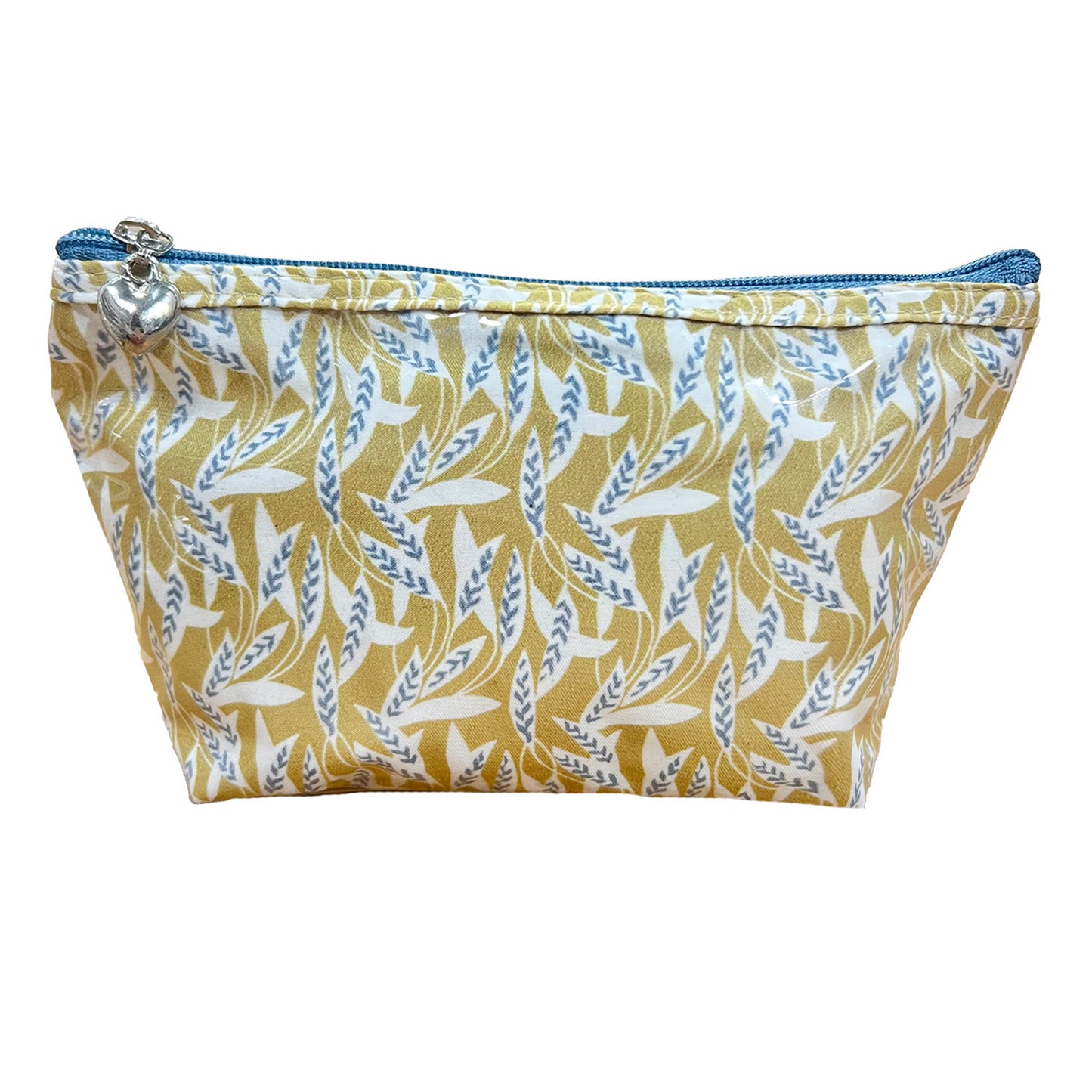 Small pouch with leaf pattern on a white background