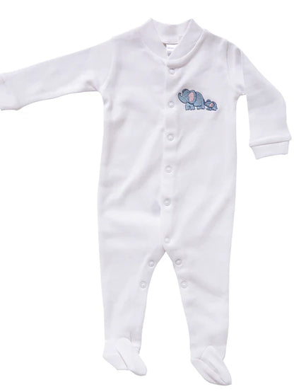Baby Footie, Combed Cotton, Embroidered