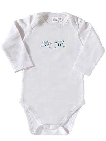 Onesie (Long Sleeve), Combed Cotton, Embroidered