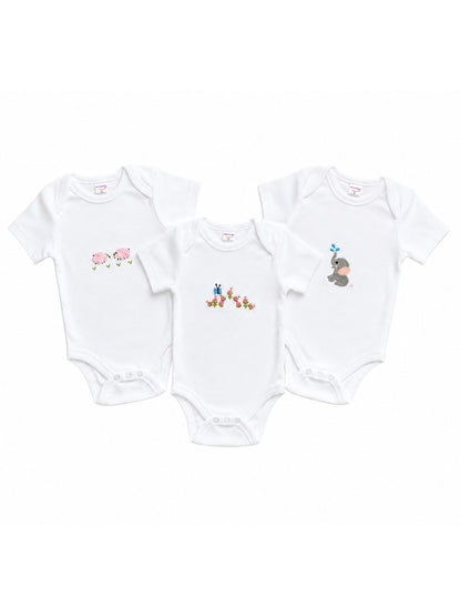 Girls’ Onesie Bundle | 3-Pack Short Sleeve