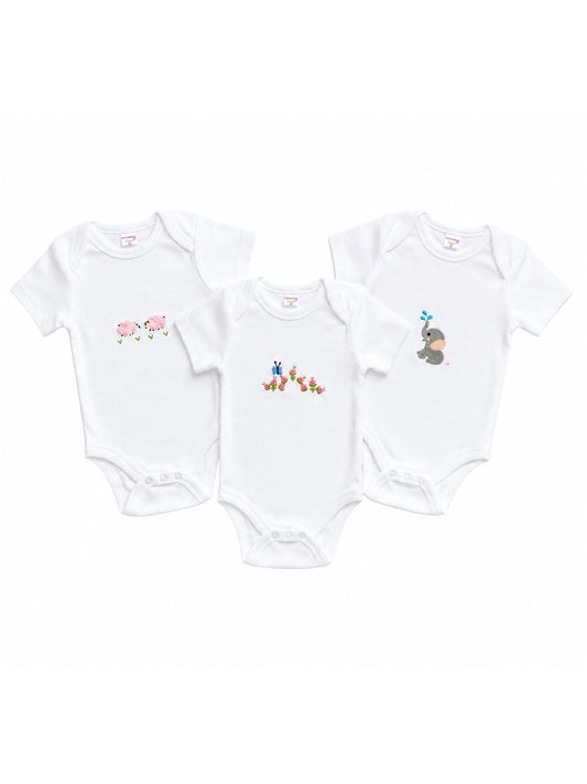 Girls’ Onesie Bundle | 3-Pack Short Sleeve