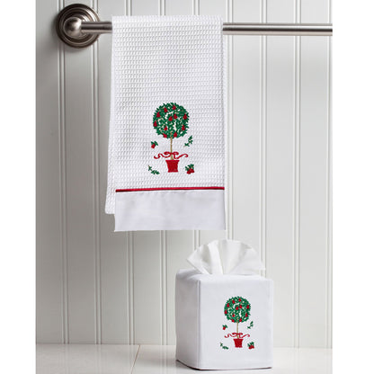 15% Off Holiday Embroidered Towels & Tissue Box Cover