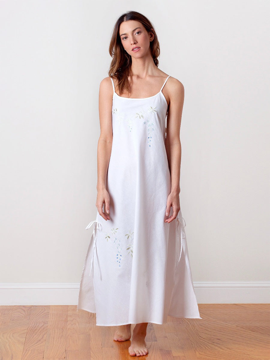 Jane White Cotton Nightgown