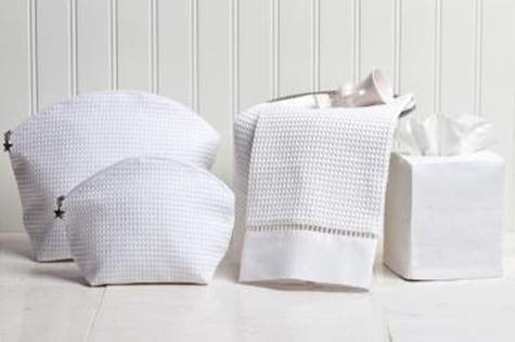 Lingerie Bag, White Cotton/Linen - Drawstring Closure – Jacaranda Living