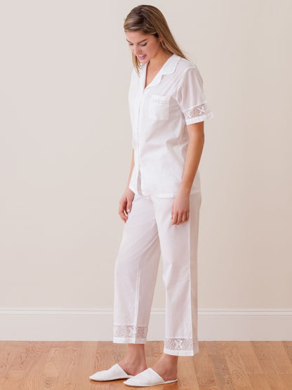 Alison White Cotton Pajamas