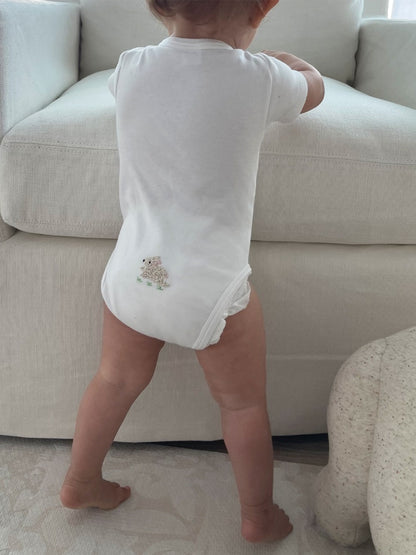 Onesie (Short Sleeve), Bunny (Cream/Pink)
