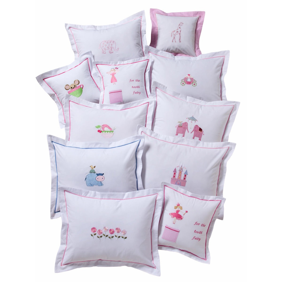 Tooth Fairy Pillow Cover, Happy Fairy (Pink)