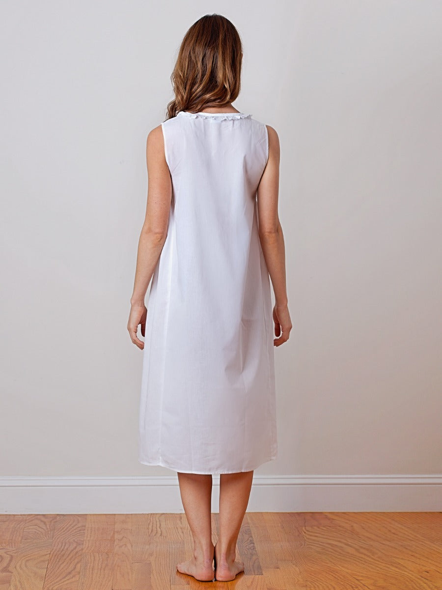 Lillian White Cotton Nightgown