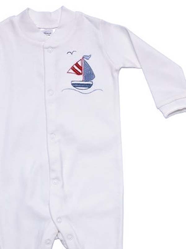 Footie, Sailboat & Seagull (Red / Blue)