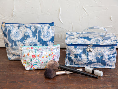 Vanity Bag, Blue Fans (Blue)