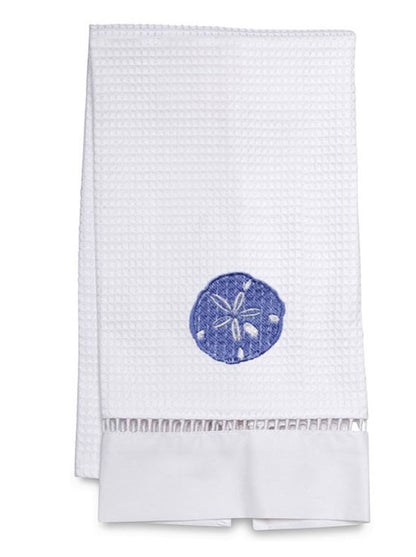 Guest Towel, Waffle Weave, Sand Dollar (Blue)