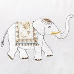 Boudoir Pillow Cover, Charming Elephant (Beige)