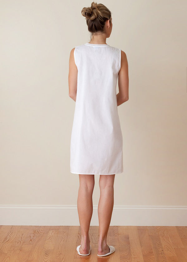 Chloe White Cotton Nightgown