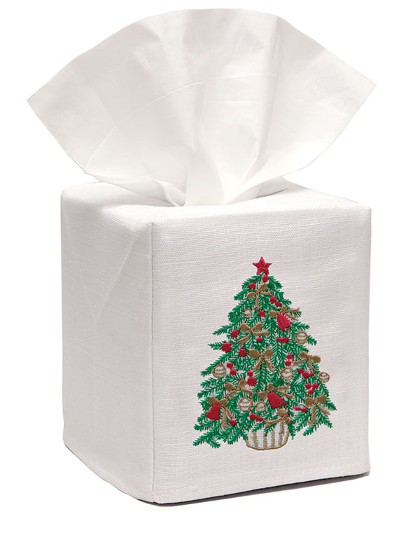 Tissue Box Cover, Christmas Tree (Green)