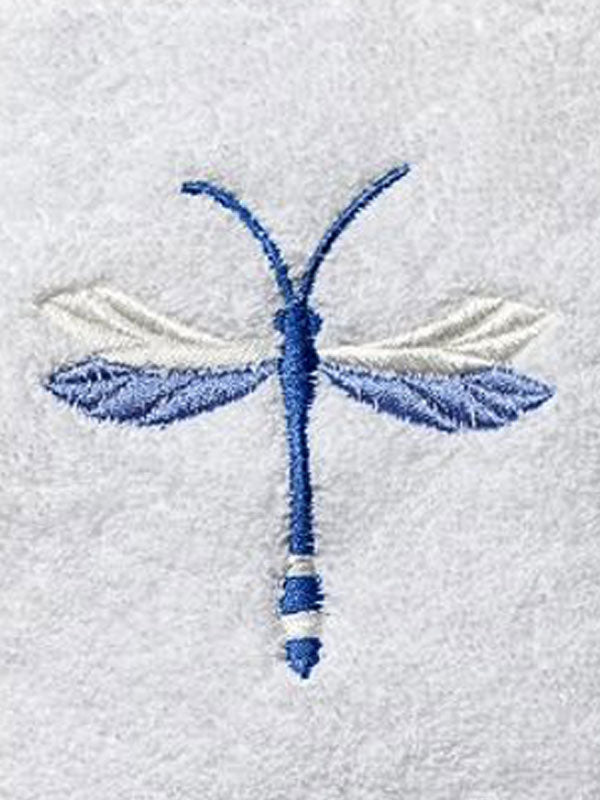 Guest Towel, Terry, Twilight Dragonfly (Blue)