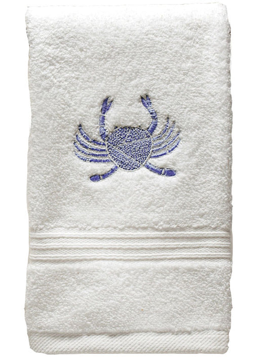Guest Towel, Terry, Crab (Blue)