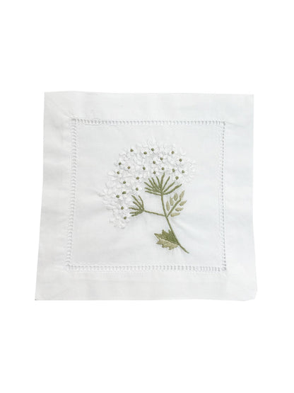 Hand Embroidered Cocktail Napkins – Set of 4