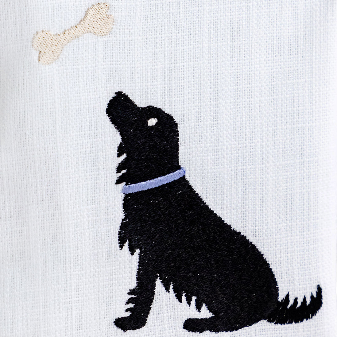 Tissue Box Cover, Dog & Bone (Black)