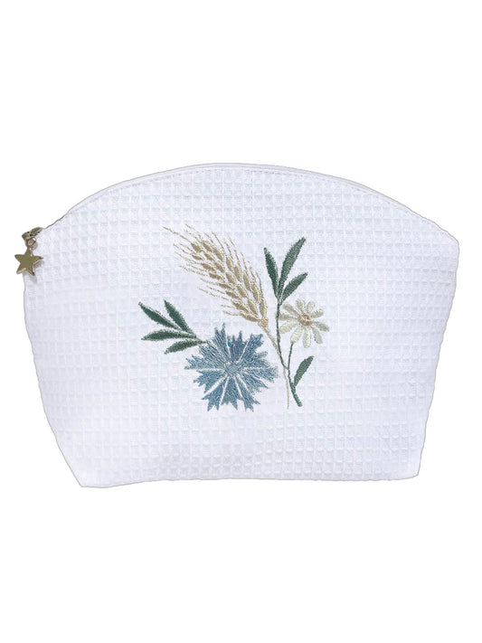 Cosmetic Bag (Medium), Meadow (Blue)