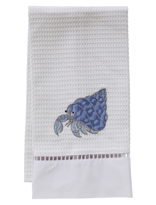 Guest Towel, Waffle Weave, Hermit Crab (Blue)