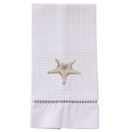 Guest Towel, Waffle Weave, Morning Starfish (Beige)