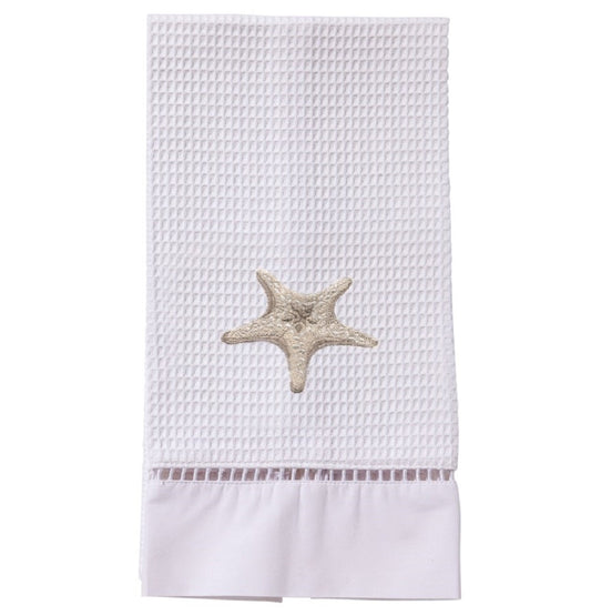Guest Towel, Waffle Weave, Morning Starfish (Beige)