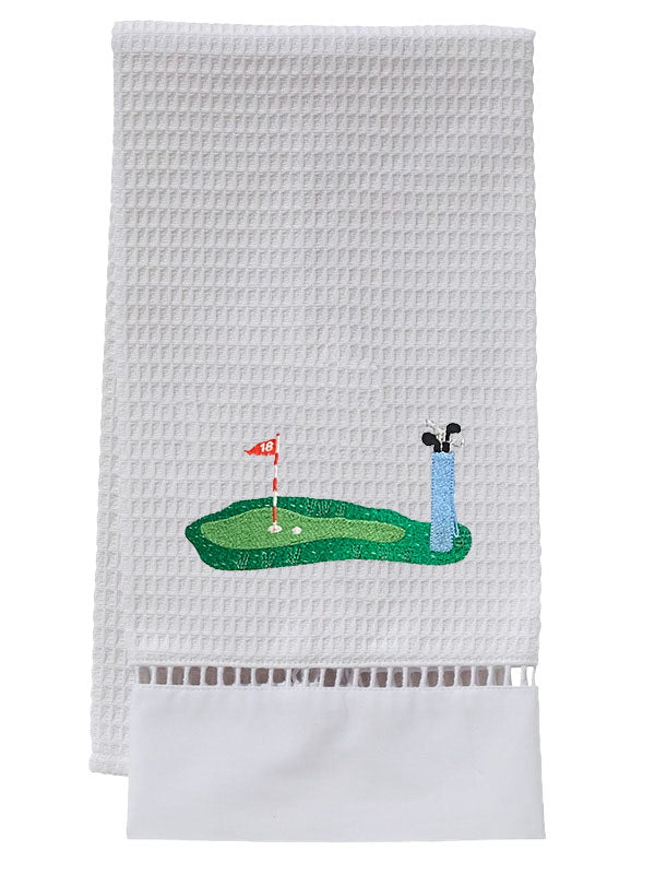 Guest Towel, Waffle Weave, Putting Green