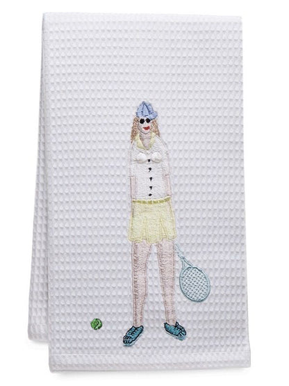Guest Towel, Waffle Weave, Tennis Lady (Yellow)