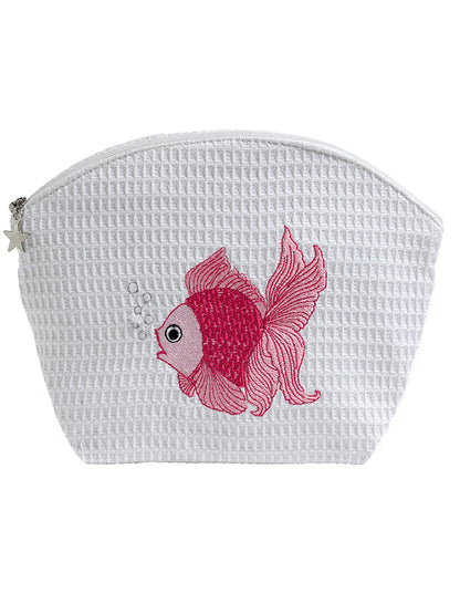 Cosmetic Bag (Large), Fantail Fish (Pink)