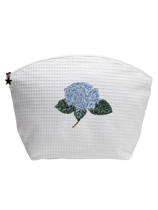 Cosmetic Bag (Large), Hydrangea Too (Light Blue)