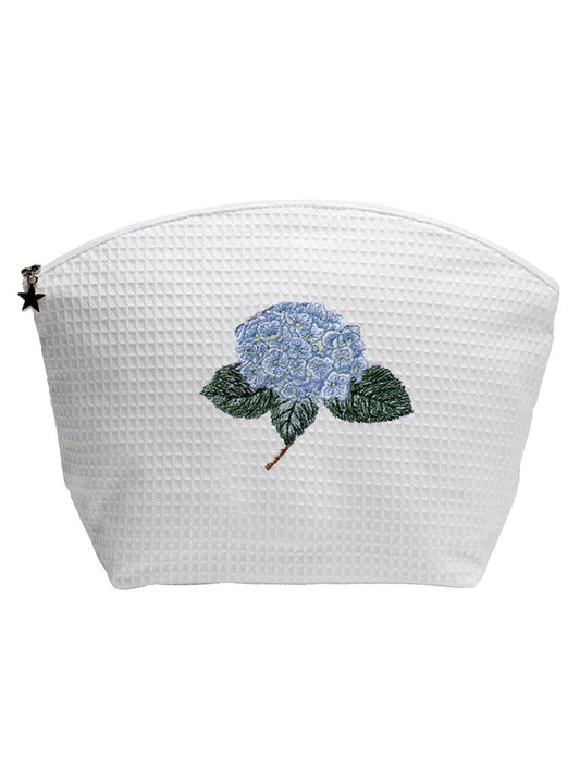 Cosmetic Bag (Large), Hydrangea Too (Light Blue)