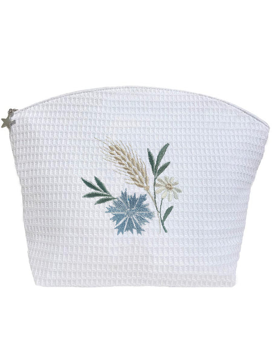 Cosmetic Bag (Large), Meadow (Blue)