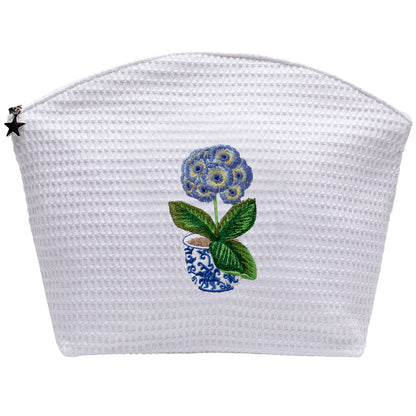 Cosmetic Bag (Large), Potted Primrose (Blue)